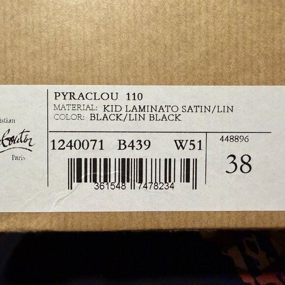 Christian Louboutin 110mm Pyraclou Metallic Spike Wedge Sandals - Size 38 - Picture 12 of 12